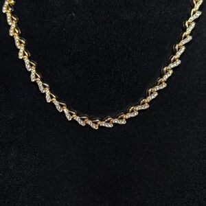 Swarovski 90s Black And Gold Women's Collar Necklace
